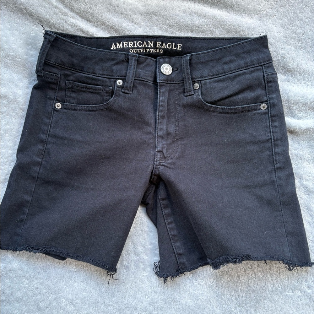 American Eagle Outfitters Black Denim Shorts